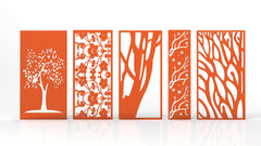 Tree Ornaments for decorative partitions panel screen CNC Laser Cutting File | SVG, DXF, AI |#C015|