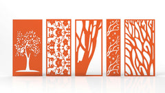 Tree Ornaments for decorative partitions panel screen CNC Laser Cutting File | SVG, DXF, AI |#C015| VectorPort