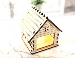 Candle Holder Wooden House Laser Cut Night Light Lamp Plywood Home Table Candle Holder Tea light Digital Download SVG |#U152|