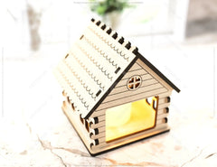 Candle Holder Wooden House Laser Cut Night Light Lamp Plywood Home Table Candle Holder Tea light Digital Download SVG |#U152| VectorPort