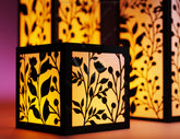 Papercut Floral Lantern Candle Holder SVG Laser Cut Lamp Tea light template Files |#155| VectorPort