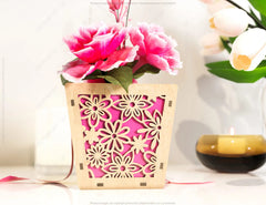 Leaves Box Laser cut Gift box Envelope Home Décor Decorative Wedding Card Box Decoration Wooden Case Invitation Box SVG |#157| VectorPort