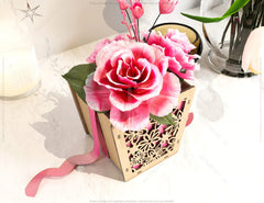 Leaves Box Laser cut Gift box Envelope Home Décor Decorative Wedding Card Box Decoration Wooden Case Invitation Box SVG |#157| VectorPort