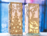 Christmas Decorative Wooden table Lamp Lantern New Year Candle Holder Laser Cut Tea light SVG Cut Plan |#U159|