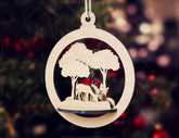 Tree Bauble Wood 3D Laser Cut Christmas Ball Ornament Round Design set Tree Decorations lasercut SVG Cricut Glowforge |#159| VectorPort