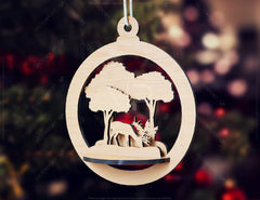 Tree Bauble Wood 3D Laser Cut Christmas Ball Ornament Round Design set Tree Decorations lasercut SVG Cricut Glowforge |#159| VectorPort