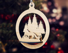 Tree Bauble Wood 3D Laser Cut Christmas Ball Ornament Round Design set Tree Decorations lasercut SVG Cricut Glowforge |#159| VectorPort