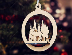 Tree Bauble Wood 3D Laser Cut Christmas Ball Ornament Round Design set Tree Decorations lasercut SVG Cricut Glowforge |#159| VectorPort