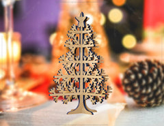 Standing Christmas Trees Laser cut Snowflake SVG Craft templates Cricut Glowforge | SVG |#160| VectorPort