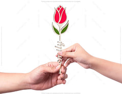 Tulip Personalized Flower Laser Cut Out Art Valentine Day Acrylic wood Flower with name editable Cut Files Digital Product |#U162| VectorPort