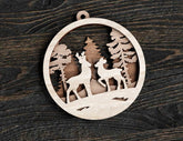 Christmas balls Tree Decorations Craft Hanging Bauble Paper art wood carving stencil laser cut templates |#162| VectorPort