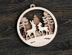 Christmas balls Tree Decorations Craft Hanging Bauble Paper art wood carving stencil laser cut templates |#162| VectorPort