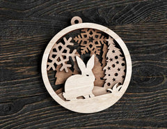 Christmas balls Tree Decorations Craft Hanging Bauble Paper art wood carving stencil laser cut templates |#162|