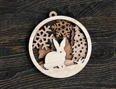 Christmas balls Tree Decorations Craft Hanging Bauble Paper art wood carving stencil laser cut templates |#162| VectorPort