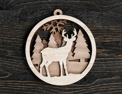 Christmas balls Tree Decorations Craft Hanging Bauble Paper art wood carving stencil laser cut templates |#162| VectorPort