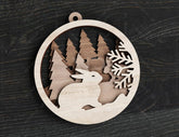 Christmas balls Tree Decorations Craft Hanging Bauble Paper art wood carving stencil laser cut templates |#163| VectorPort