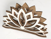Lotus Flower Decorative Napkin Holder Laser Cut Heart Leaf Rose shape Tabletop wooden holder SVG |#164| VectorPort
