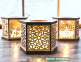 Candle Holder Laser Cut Lamp plywood Tea light Lantern Votive Gift Wooden table Lamp Lantern Digital Download SVG |#U165| VectorPort