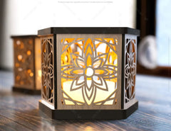 Candle Holder Laser Cut Lamp plywood Tea light Lantern Votive Gift Wooden table Lamp Lantern Digital Download SVG |#U165| VectorPort