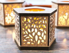 Candle Holder Laser Cut Lamp plywood Tea light Lantern Votive Gift Wooden table Lamp Lantern Digital Download SVG |#U166|