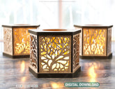 Candle Holder Laser Cut Lamp plywood Tea light Lantern Votive Gift Wooden table Lamp Lantern Digital Download SVG |#U167| VectorPort