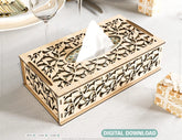 Decorative Laser Cut Tissue Box heart shape Tabletop wooden napkin cover Glowforge SVG |#167|