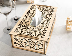 Decorative Laser Cut Tissue Box heart shape Tabletop wooden napkin cover Glowforge SVG |#167| VectorPort