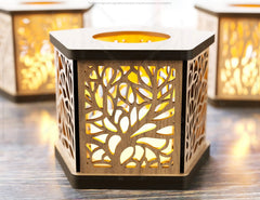 Candle Holder Laser Cut Lamp plywood Tea light Lantern Votive Gift Wooden table Lamp Lantern Digital Download SVG |#U167| VectorPort