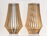 Minimalistic Modern Two Different Style Table Lamps Laser Cut lampshade plywood Cut Files SVG DXF |#U168| VectorPort