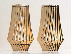 Minimalistic Modern Two Different Style Table Lamps Laser Cut lampshade plywood Cut Files SVG DXF |#U168| VectorPort