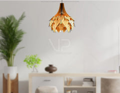 Ivy leaves Hanging wooden chandelier lamp shade Pendant light template svg laser cut plywood| SVG, DXF, AI |#169|