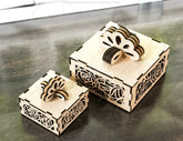 Wooden Gift Box with Ribbon Decorative Wooden laser cut jeweler case Wedding Love Ring box vector model Digital Download |#173| VectorPort