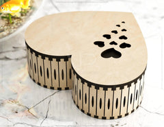 Heart Shaped Wooden Gift Box Jewelry laser cut Box template Wedding Love story Digital Download | SVG, DXF |#U174| VectorPort