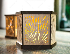 Candle Holder Laser Cut Lamp plywood Tea light Lantern Votive Gift Wooden table Lamp Lantern Digital Download SVG |#174| VectorPort