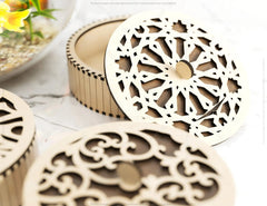 Round Shaped Wooden Gift Box Jewelry laser cut Box template Wedding Love story Digital Download | SVG, DXF |#U175| VectorPort
