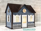Wooden House Laser Cut Night Light Lamp Mdf Laser Cutting Home Lampshade Table Candle Holder Tea light SVG |#U179| VectorPort