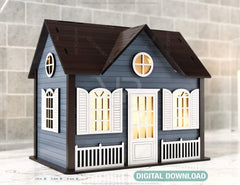 Wooden House Laser Cut Night Light Lamp Mdf Laser Cutting Home Lampshade Table Candle Holder Tea light SVG |#U179|