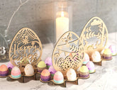 Easter Ornaments Egg Stand SVG bundle Bunny Egg Tray Holder stand Digital Download |#179| VectorPort