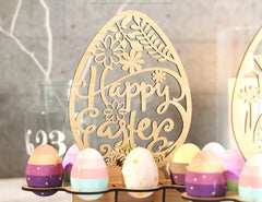 Easter Ornaments Egg Stand SVG bundle Bunny Egg Tray Holder stand Digital Download |#179| VectorPort