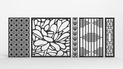 Tree Ornaments for decorative partitions panel screen CNC Laser Cutting File | SVG, DXF, AI |#C018|