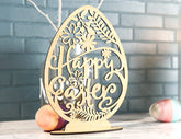 Standing Easter Egg Ornaments Laser Cut Files Egg SVG bundle 3 Elements Digital Download |#180|