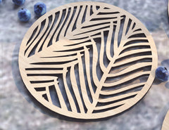 Round Laser Cut Wood Coasters Drink Tea Coffee Cup Mat Pad Placemat Tableware Digital Download | SVG, DXF |#U182| VectorPort