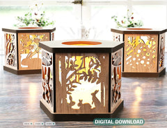 Easter Template Candle Holder Laser Cut Lamp plywood Tea light Lantern Votive Gift Wooden table Digital Download SVG |#183| VectorPort