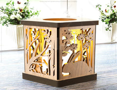 Easter Template Candle Holder Laser Cut Lamp plywood Tea light Lantern Votive Gift Wooden table Digital Download SVG |#183| VectorPort