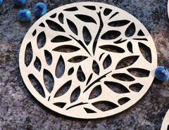 Round Laser Cut Wood Coasters Drink Tea Coffee Cup Mat Pad Placemat Tableware Digital Download | SVG, DXF |#U183| VectorPort