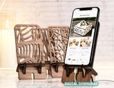 Laser Cut Wooden Mobile Phone Stand Cell Phone Holder Digital Download SVG |#184| VectorPort