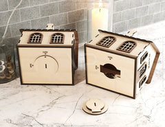 Wooden Plywood Piggy bank house money saving cash box Laser Cutting Home Digital Download |#U188| VectorPort