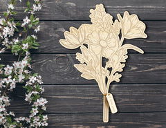 Personalized Flowers for Mom, Mother’s day gift laser cut SVG plan, Customizable Engraving Diy gift Digital Download |#189| VectorPort