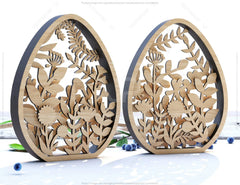 Easter Laser Cut Files Egg SVG layered bundle, Floral eggs multilayer Digital Download |#U189| VectorPort