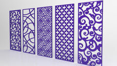 Ornaments for decorative partitions panel screen CNC Laser Cutting File | SVG, DXF, AI |#C019| VectorPort